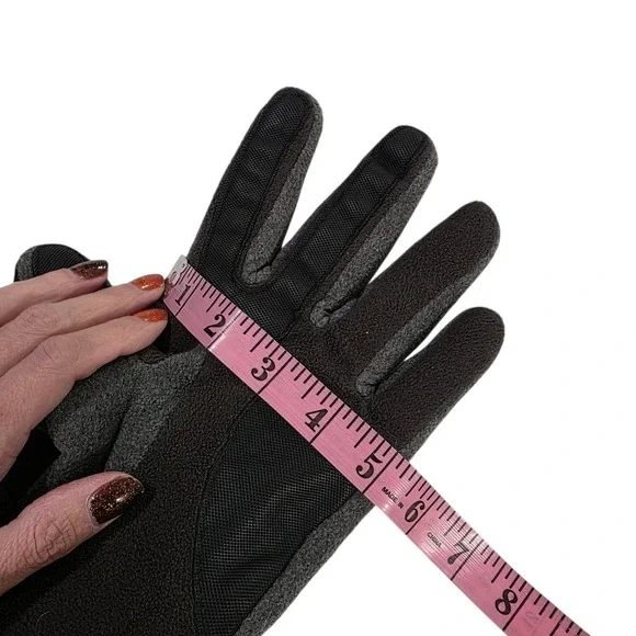 Isotoner Ultradry Gloves Unisex Black Gray M/L Cold Weather Warm Outdoor Lined‎ - Picture 9 of 10